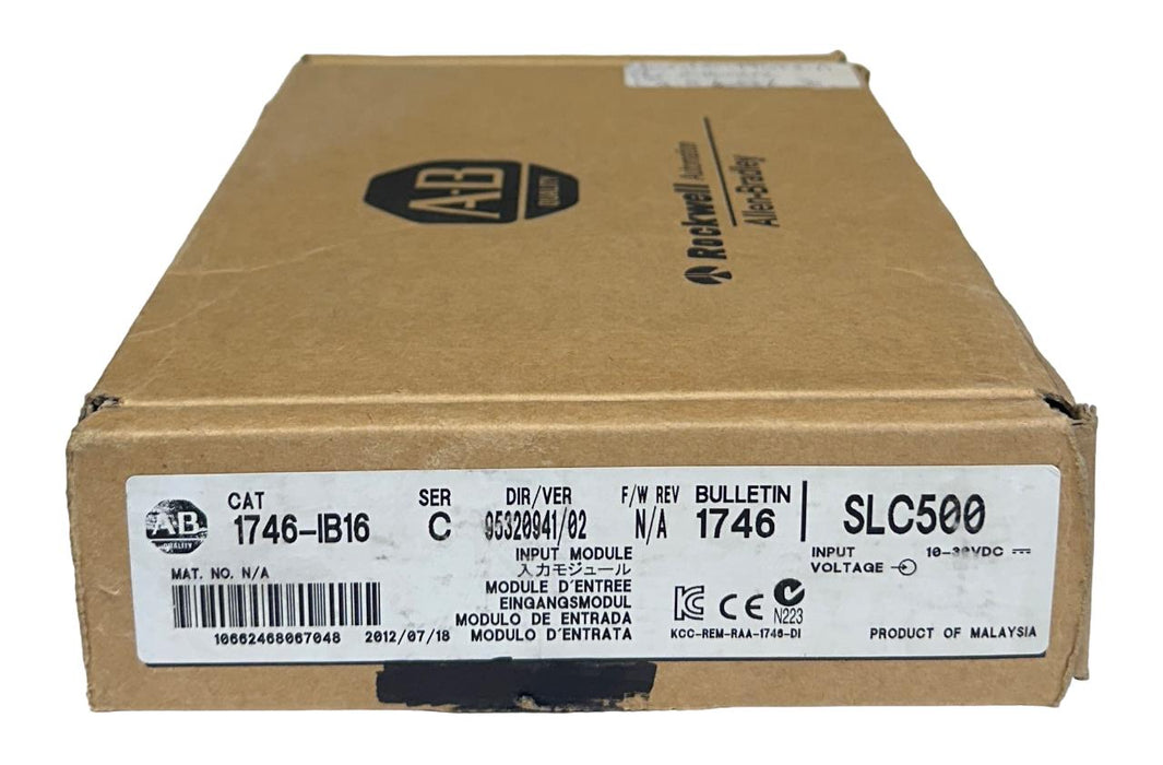 ALLEN BRADLEY 1746-IB16 /C SLC 500 16-PT INPUT MODULE 10-30VDC 1746IB16 NSMP