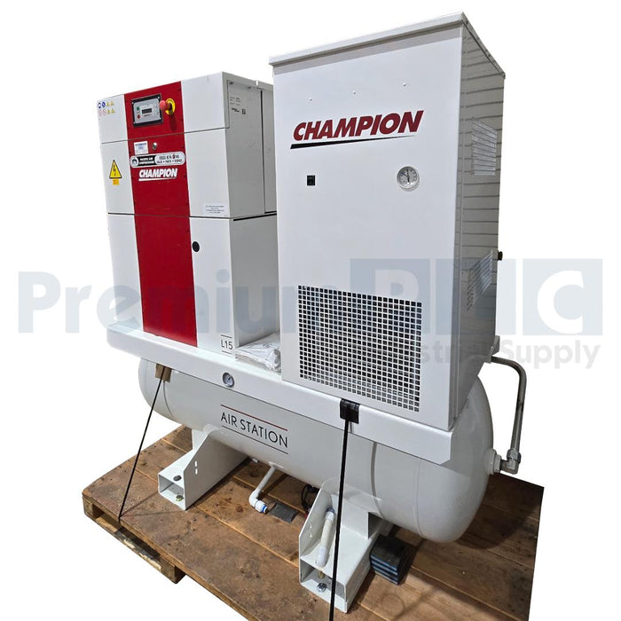 GARDNER-DENVER CHAMPION L15 / CL15 20HP ROTARY SCREW AIR COMPRESSOR W/GSRN DRYER
