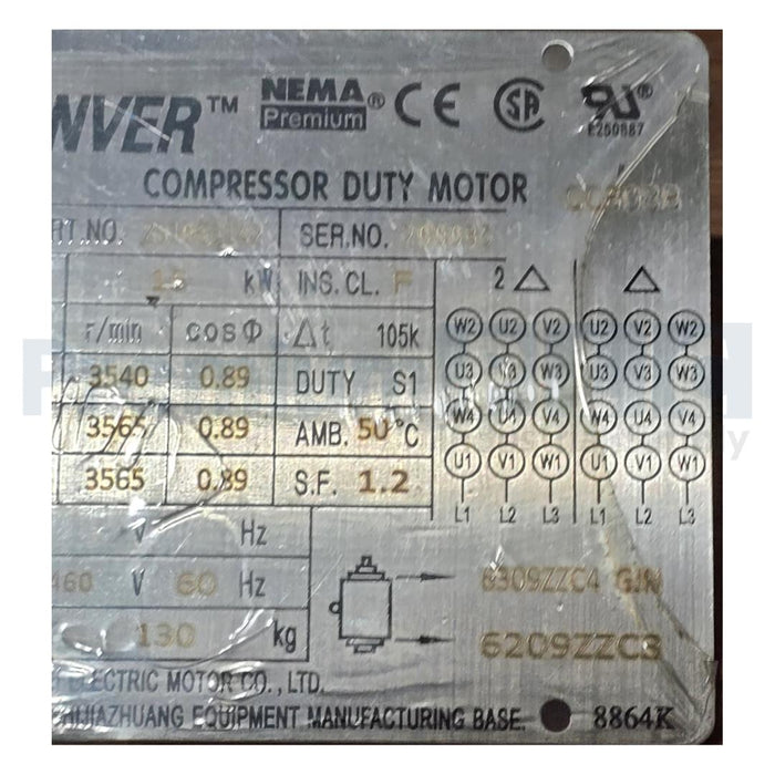 GARDNER-DENVER CHAMPION L15 / CL15 20HP ROTARY SCREW AIR COMPRESSOR W/GSRN DRYER