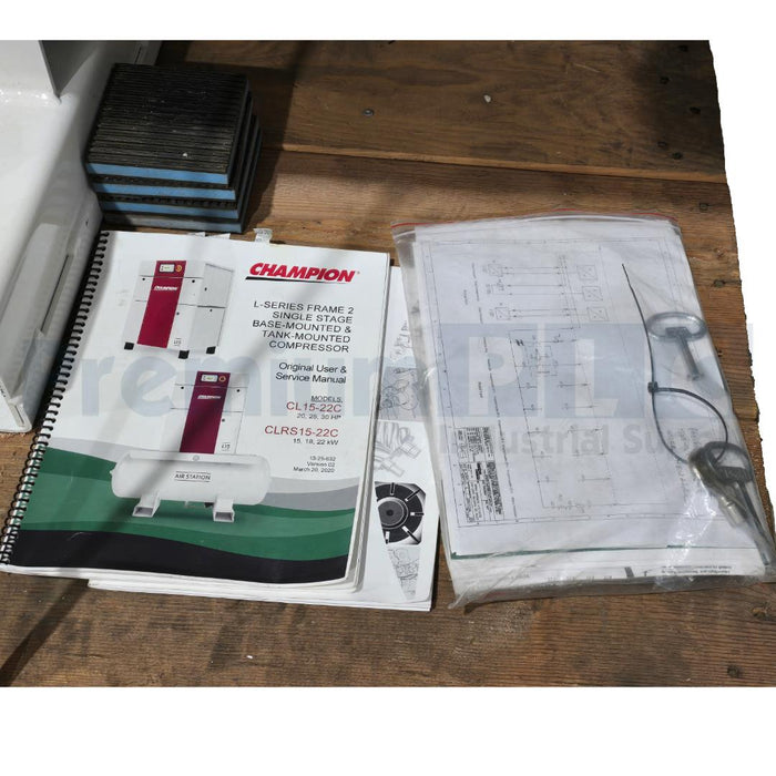 GARDNER-DENVER CHAMPION L15 / CL15 20HP ROTARY SCREW AIR COMPRESSOR W/GSRN DRYER