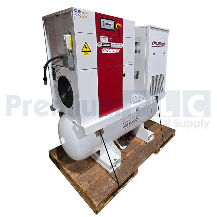 GARDNER-DENVER CHAMPION L15 / CL15 20HP ROTARY SCREW AIR COMPRESSOR W/GSRN DRYER