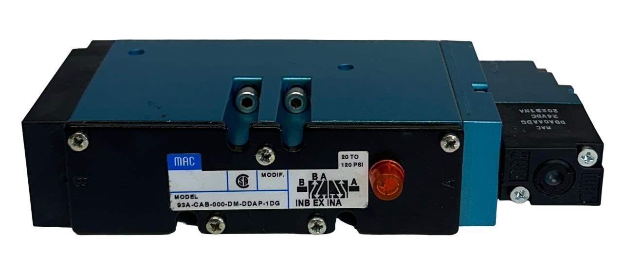 MAC 93A-CAB-000-DM-DDAP-1DG / 93ACAB000DMDDAP1DG SOLENOID VALVE 24VDC COIL NSNP