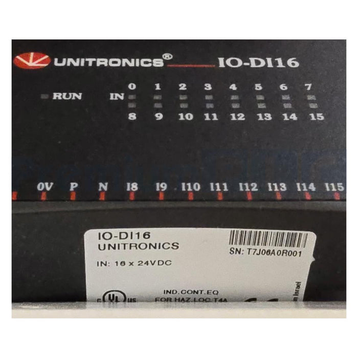 NEW UNITRONICS IO-DI16 / IODI16 I/O EXPANSION MODULE 16 -INPUTS 24VDC NSMP