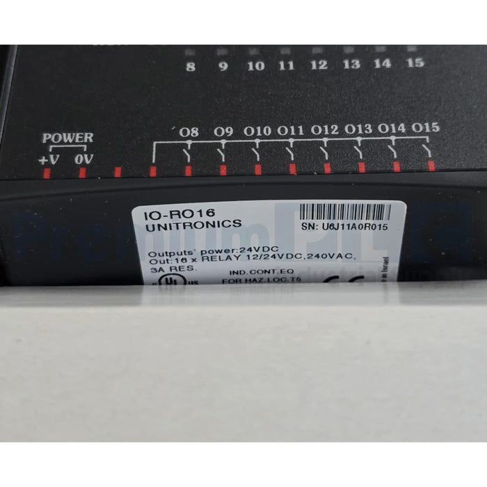 NEW UNITRONICS IO-RO16 / IORO16 I/O EXPANSION MODULE 16 -OUTS 24VDC NSMP
