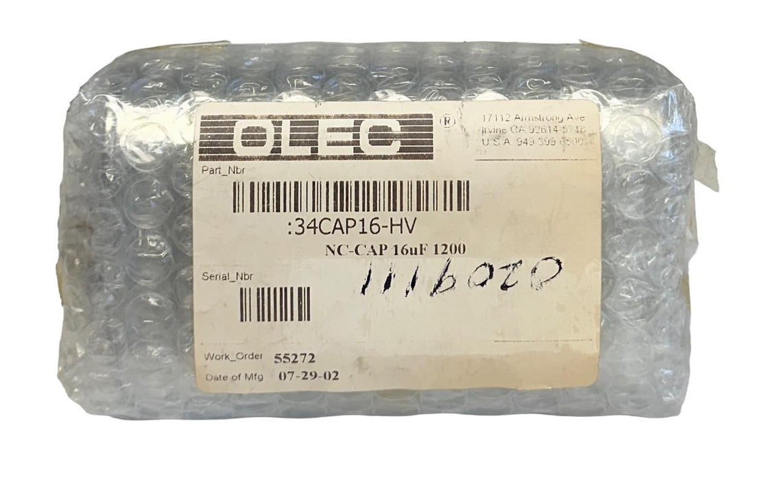 OLEC 34CAP16-HV / 34CAP16HV CAPACITOR NC-CAP 16uF 1200 NSMP