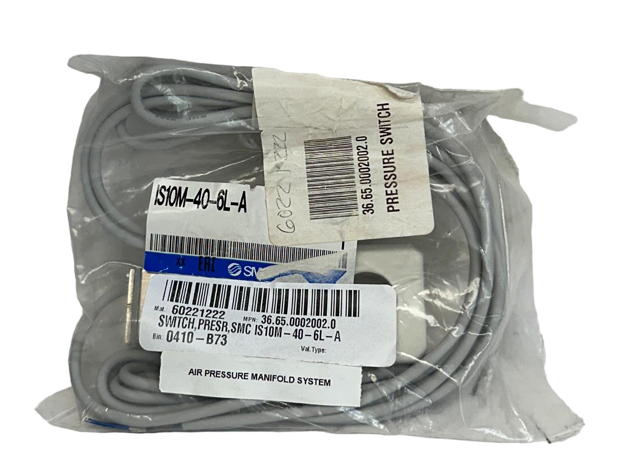 SMC IS10M-40-6L-A / IS10M406LA PRESSURE SWITCH 100VAC/DC 20mA NSFS