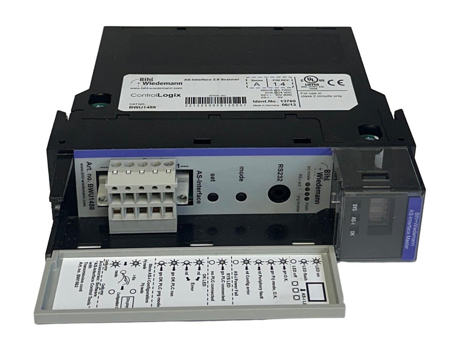 BIHL+WIEDEMANN BWU1488 /A ControlLogix AS-Interface 3.0 SCANNER 13760 NSMP