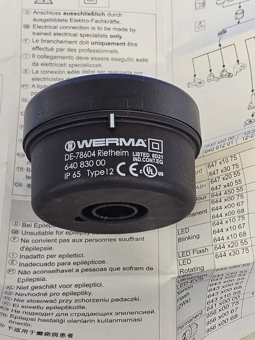 NIB WERMA 640.830.00 TUBE MOUNT TERMINAL ELEMENT 64083000