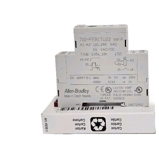 NIB ALLEN BRADLEY 700-FEB1TU22 TIMER OFF-DELAY 700FEB1TU22 SER. A