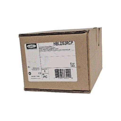 NIB HUBBELL HBLDS3RCP COVER ASSEMBLY 30 AMP 600 VAC
