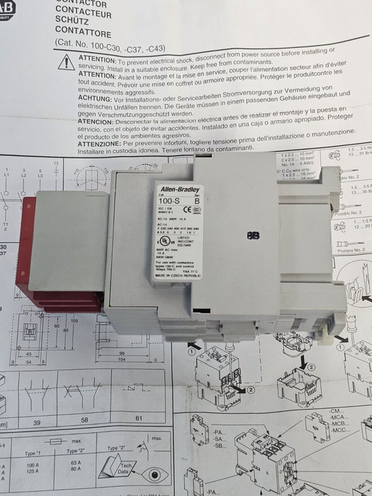 ALLEN BRADLEY 100S-C43EJ14C /A BULLETIN 100S SAFETY CONTACTOR 24VDC 3-POLE