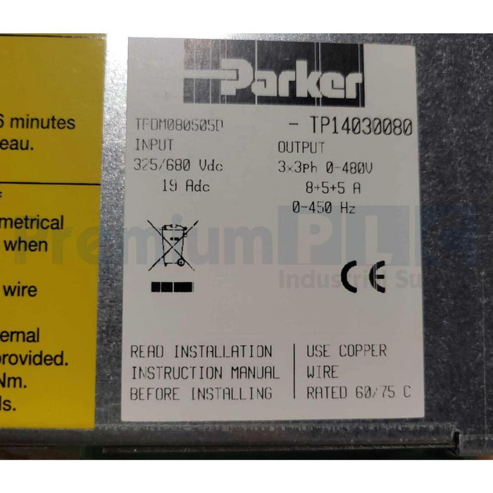 NEW PARKER TPDM080505D TPD-M SERIES 3-AXIS SERVO DRIVE  1x 5.3kVA/2x 3.3kVA NSMP