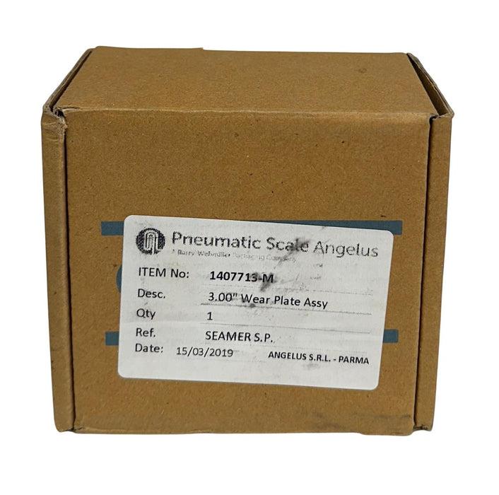PNEUMATIC SCALE ANGELUS 1407713-M / 1407713M WEAR PLATE ASSEMBLY 3'' SEAMER NSMP