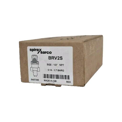 NIB SPIRAX BRV2S SIZE: 1/2'' NPT PRESSURE REGULATOR 0.14-1.7 BARG