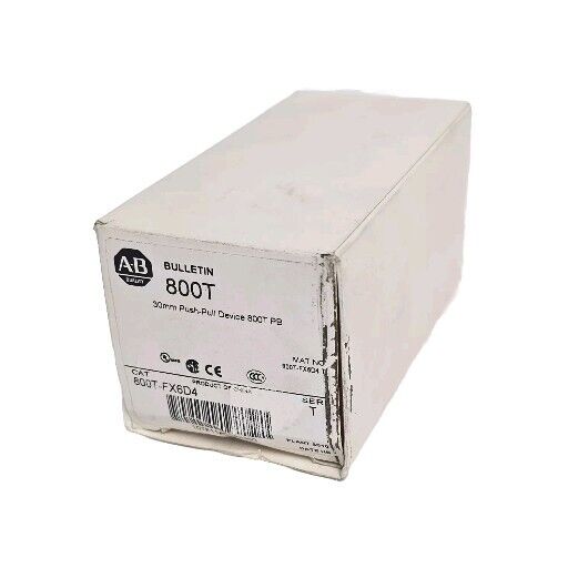 NIB ALLEN BRADLEY 800T-FX6D4 PUSH-PULL DEVICE SER. T