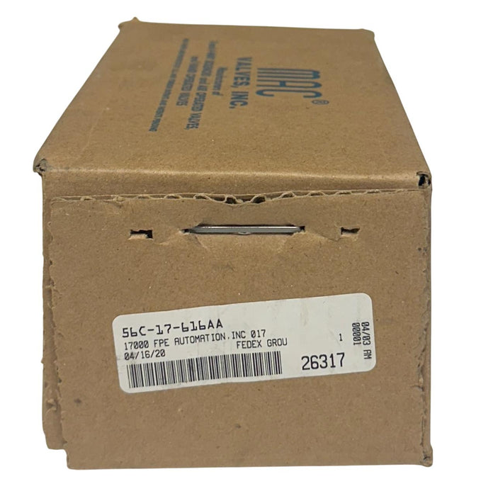 MAC VALVES 56C-17-616AA / 56C17616AA SOLENOID VALVE 24VDC COIL 8.5W NSMP