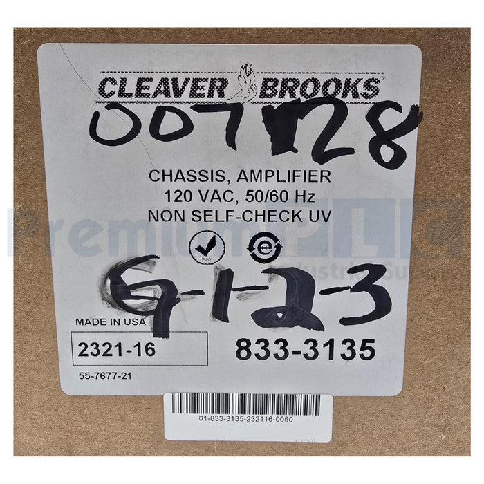 NEW CLEAVER BROOKS 833-3135 / 8333135 UV AMPLIFIER CARD FIREYE BURNER LOGIX NSFS