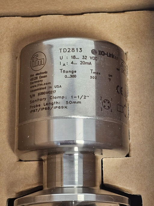 NIB IFM TD-050FFEC01-A-ZVG/US TEMPERATURE TRANSMITTER WITH DISPLAY TD2813