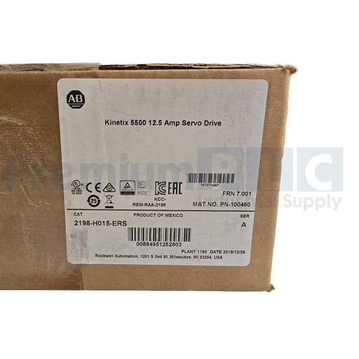 ALLEN BRADLEY 2198-H015-ERS /A FRN 7.001 Kinetix 5500 12.5 AMP SERVO DRIVE NSFS