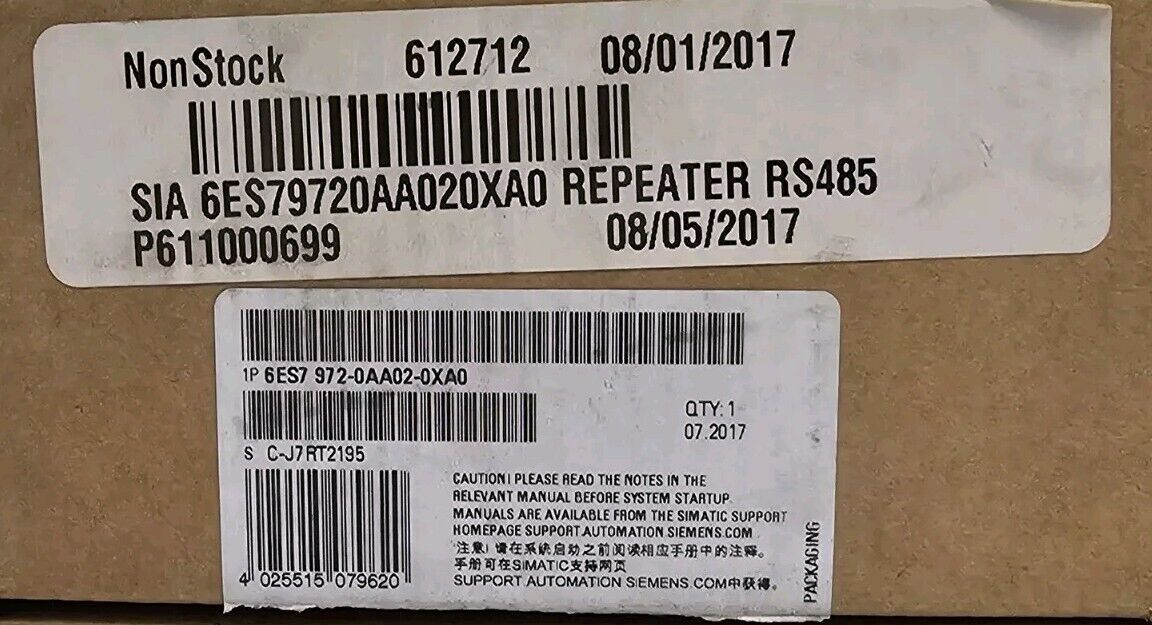 NIB SIEMENS 6ES7972-0AA02-0XA0 REPEATER RS 485 6ES79720AA020XA0