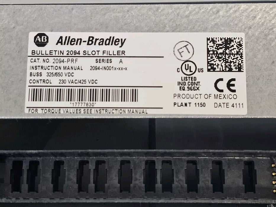 NIB ALLEN BRADLEY 2094-PRF MODULE SLOT FILLER 2094PRF SER. A