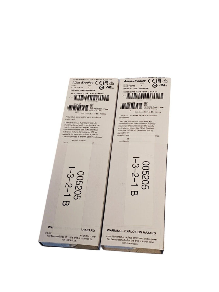 LOT OF 2 NIB ALLEN BRADLEY 1734-TOP3S TERMINAL BASES 1734TOP3S SER. A