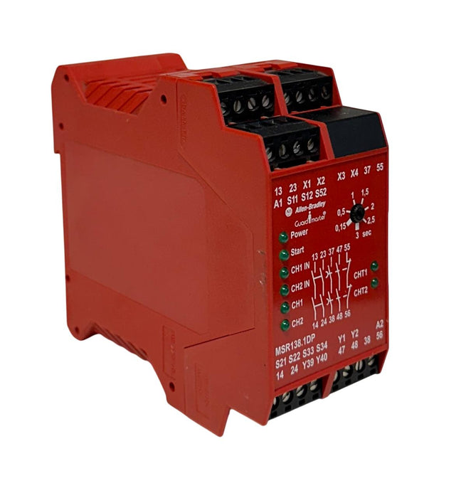 ALLEN BRADLEY 440R-M23084 /B Guardmaster SAFETY RELAY MSR138.1DP 24VAC/DC USNP