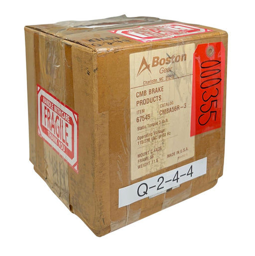 BOSTON GEAR CMBA56R-3 / 67545 DOUBLE C-FACE MAGNETIC BRAKE 61003-587-67545 NSMP