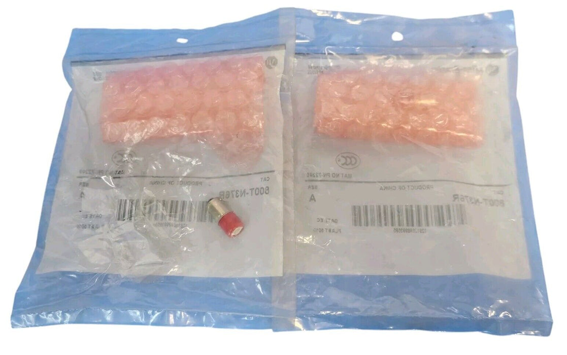 LOT OF 2 NEW ALLEN BRADLEY 800T-N376R PILOT LIGHT LED LAMPS RED SER. A