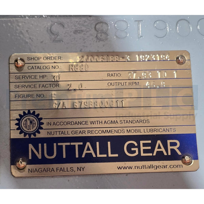 NUTTALL GEAR 20006188 10G73830 R88D TYPE R MODULINE IN-LINE SPEED REDUCER 30HP