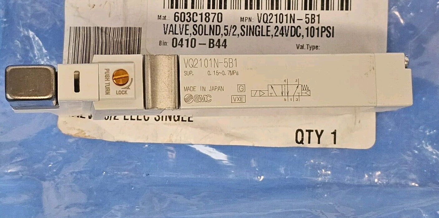 NEW SMC VQ2101N-5B1 SOLENOID VALVE VQ2101N5B1 0.5~0.7MPa