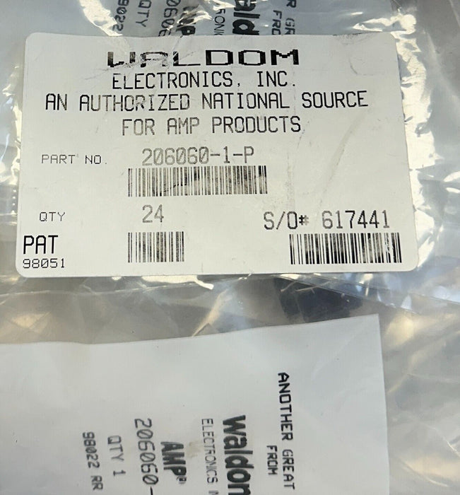 24 WALDOM 206060-1-P / 206060-1 / 2060601P AMP CIRCULAR POWER CONNECTORS NSFS