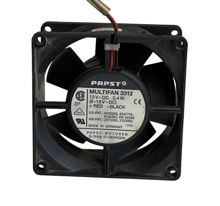 PAPST MULTIFAN 3312 DC AXIAL FAN 6-15VDC 2.4W SUB-00295 SQUARE BLACK USNP