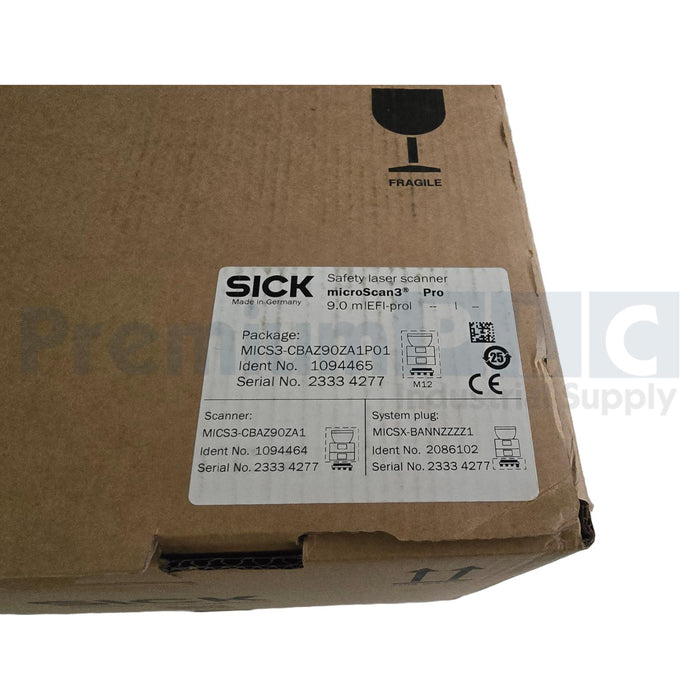 SICK MICS3-CBAZ90ZA1P01 microScan3 Pro 9.0m EFI-pro SAFETY SCANNER 1094465 NSMP