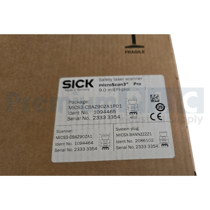 SICK MICS3-CBAZ90ZA1P01 microScan3 Pro 9.0m EFI-pro SAFETY SCANNER 1094465 NSFS