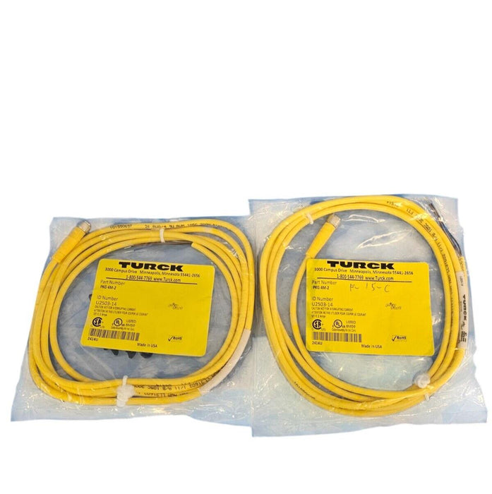 LOT OF 2 NEW TURCK PKG 4M-2 CORDSETS ID NUMBER: U2503-14