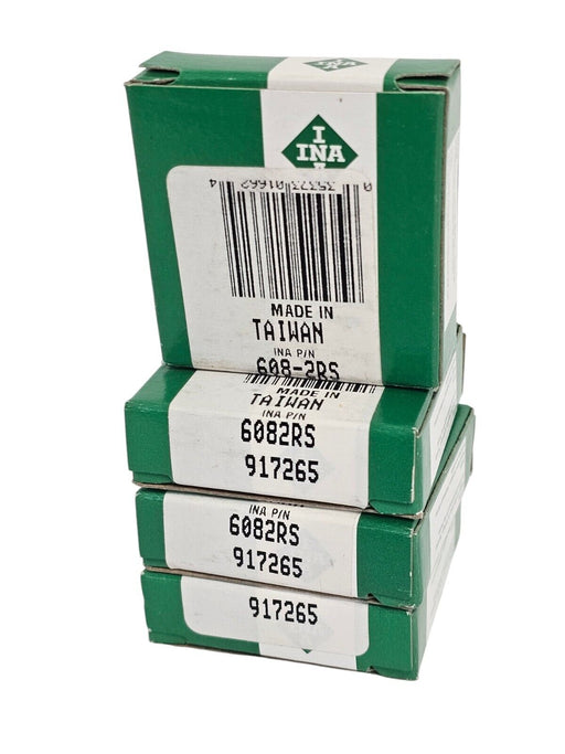LOT OF 4 NIB INA 6082RS BALL BEARINGS