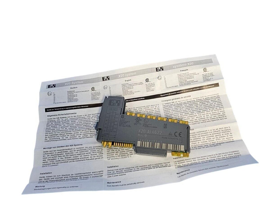 NIB B&R X20AI4622 INPUT MODULE X20 SYSTEM X20 AI 4622