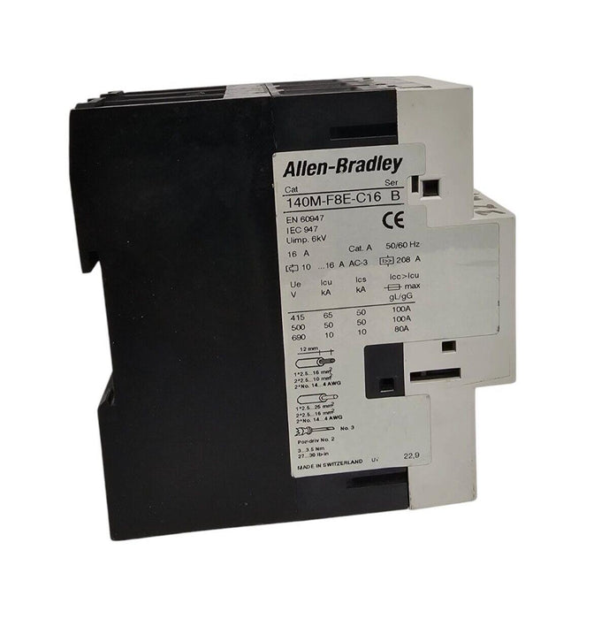 ALLEN BRADLEY 140M-F8E-C16 SER. B MOTOR PROTECTION CIRCUIT BREAKER 140MF8EC16