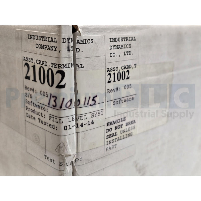 NEW FILTEC INDUSTRIAL DYNAMICS 21002 FILL LEVEL SYSTEM DISPLAY TERMINAL BOARD