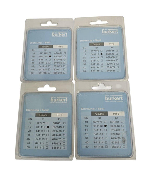 LOT OF 4 NEW BURKERT 641110 FUEL RINGS