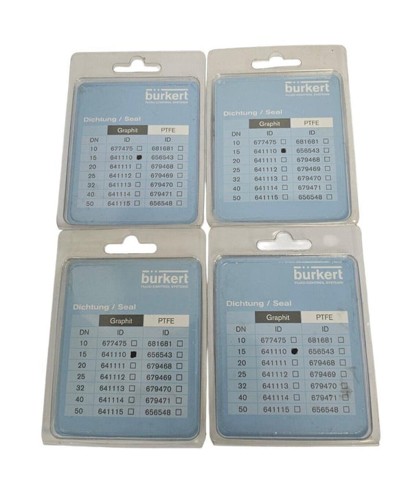 LOT OF 4 NEW BURKERT 641110 FUEL RINGS