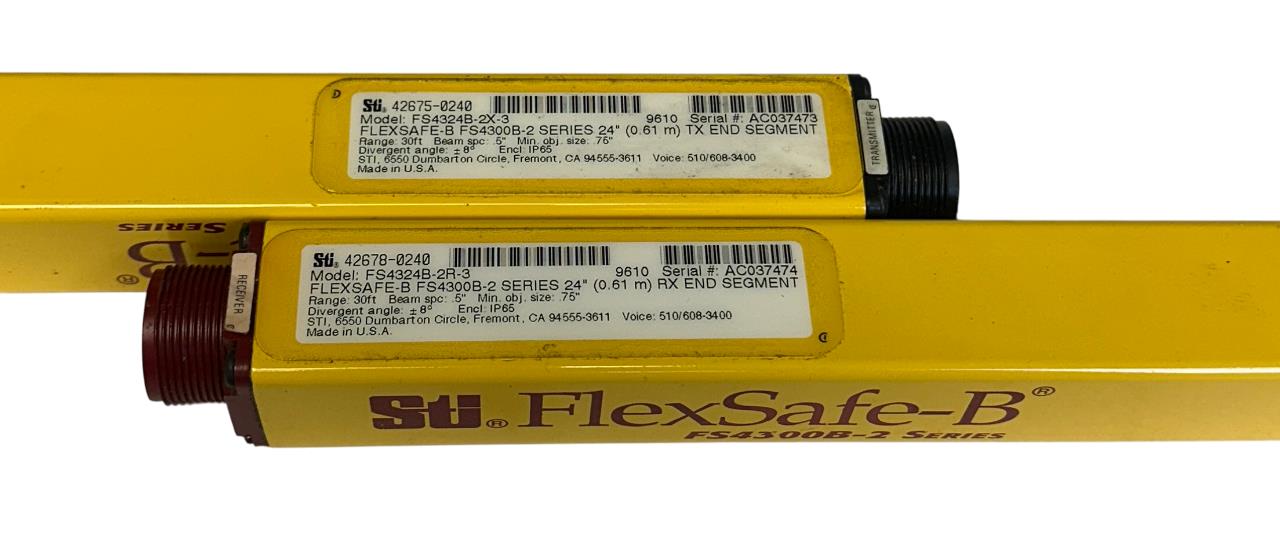 STI FS4300B-2 FlexSafe-B TRANSMITTER/RECEIVER 42675-0240 / 42678-0240 24'' USNP