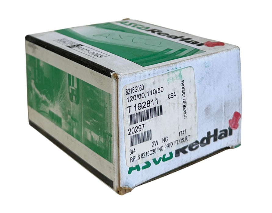 ASCO 8215G030 RedHat SOLENOID VALVE 110/120V 50/60Hz COIL 3/4'' 10.1W NSMP