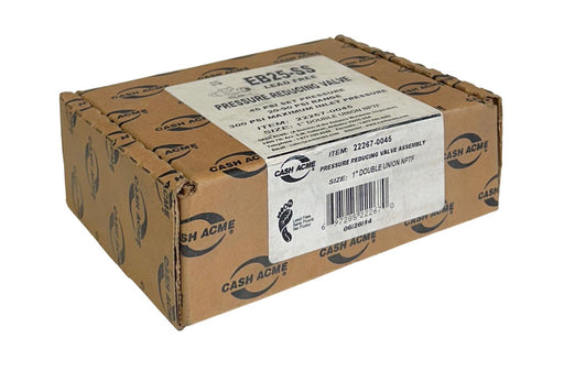 CASH ACME EB25-SS / 22267-0045 PRESSURE REDUCING VALVE 1'' DOUBLE UNION NSMP