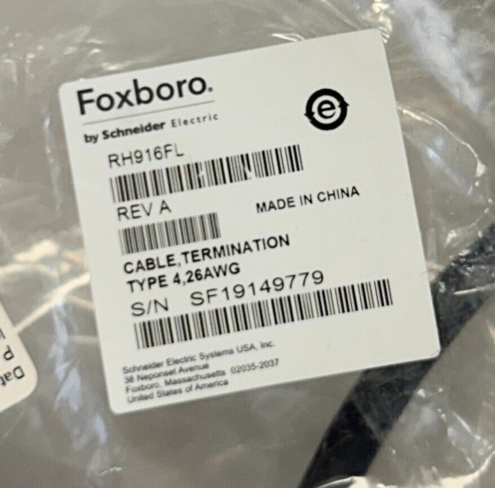 SCHNEIDER FOXBORO RH916FL TERMINATION CABLE TYPE 4 26AWG Rev. A DATA NSMP