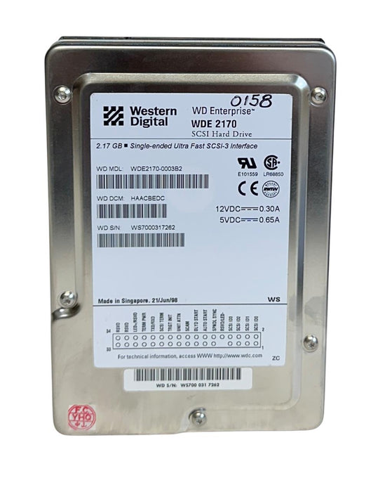 WESTERN DIGITAL 4061-001094-006 / WDE2170-0003B2 SCSI-3 HARD DRIVE WDE 2170 USNP