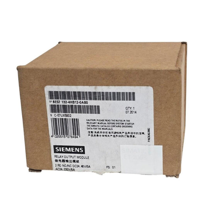 NEW SIEMENS 6ES7132-4HB12-0AB0 RELAY OUTPUT MODULES 6ES71324HB120AB0 (5/PACK)