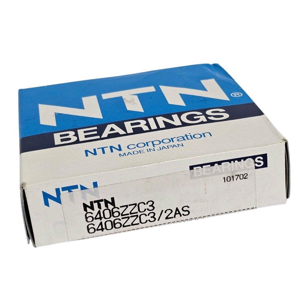 FACTORY SEALED NTN 6406ZZC3 DEEP GROVE BALL BEARING 6406ZZC3/2AS