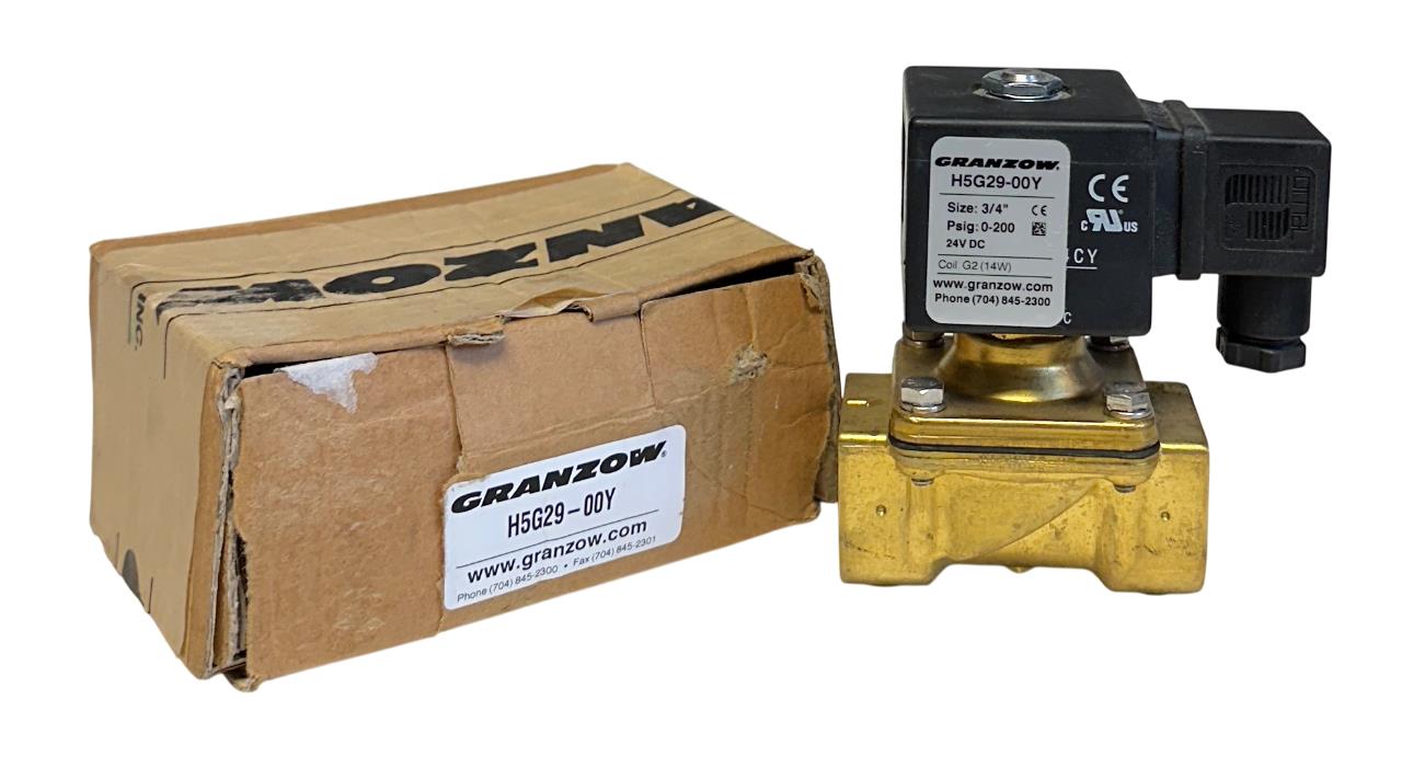GRANZOW H5G29-00Y / H5G2900Y SOLENOID VALVE 3/4'' 0-200PSIG 24VDC 14W COIL NSMP